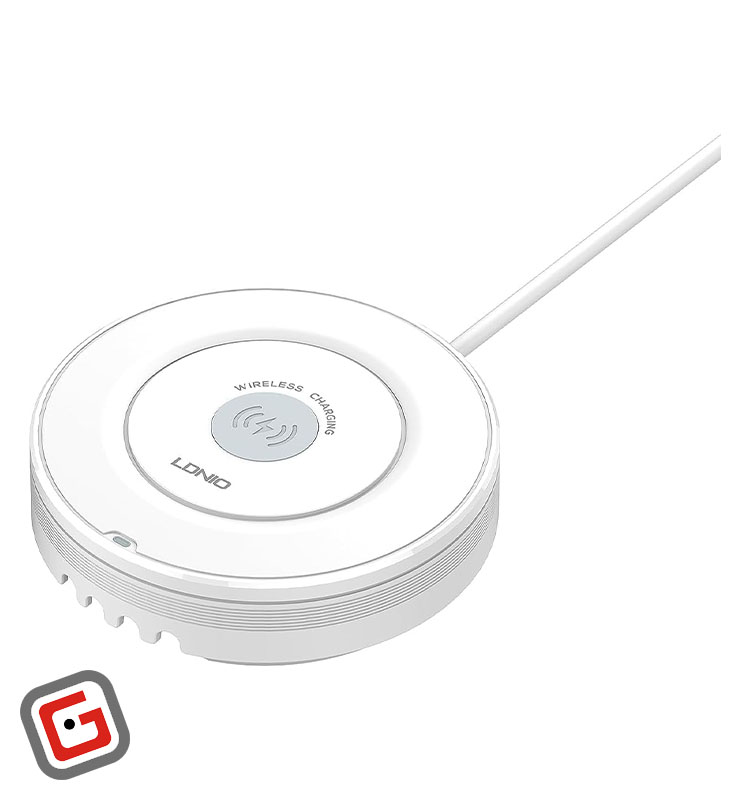 هاب 4 پورت و شارژر وایرلس الدینیو مدل AW003 توان 32 وات