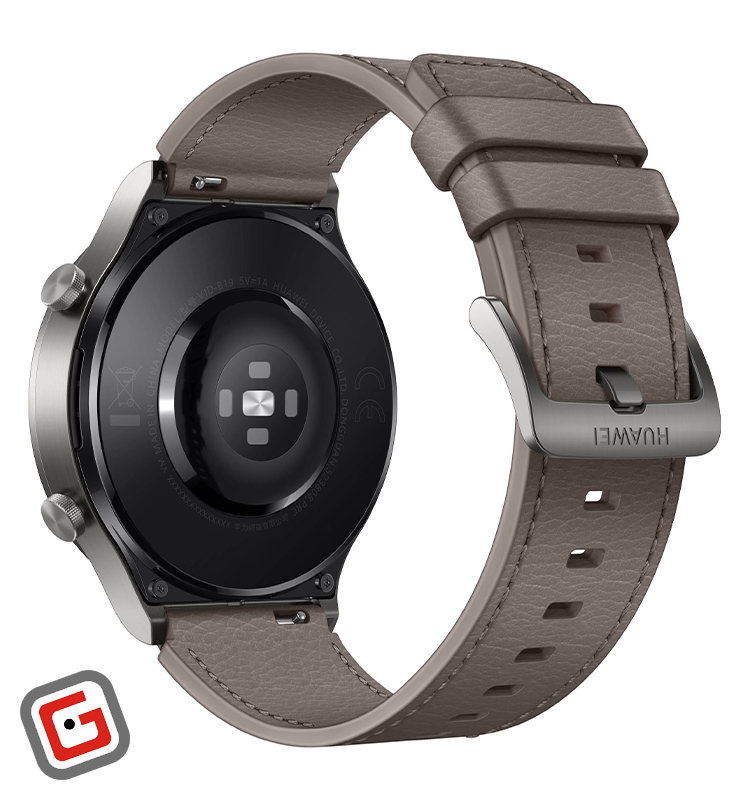 ساعت هوشمند هوآوی GT 2 pro رنگ خاکستری از نمای پشت صفحه و حسگرها