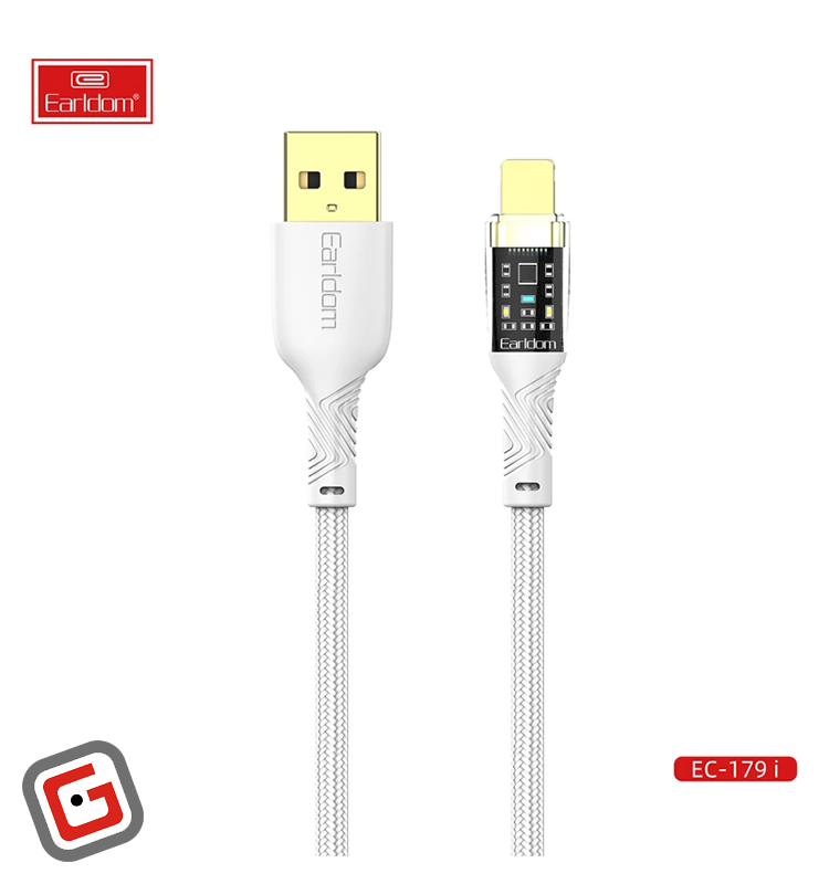 کابل تبدیل 3 آمپر USB به لایتنینگ ارلدام مدل EC-179i به طول 1 متر