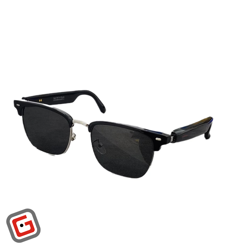 عینک هوشمند بلوتوثی مدل Smart Glasses E13 از نمای سه‌رخ