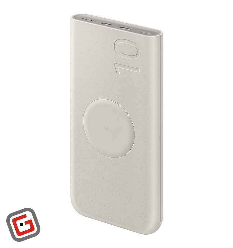 پاوربانک سامسونگ مدل EB-U2510 ظرفیت 10000 میلی آمپر ساعت از نمای رو و کنار