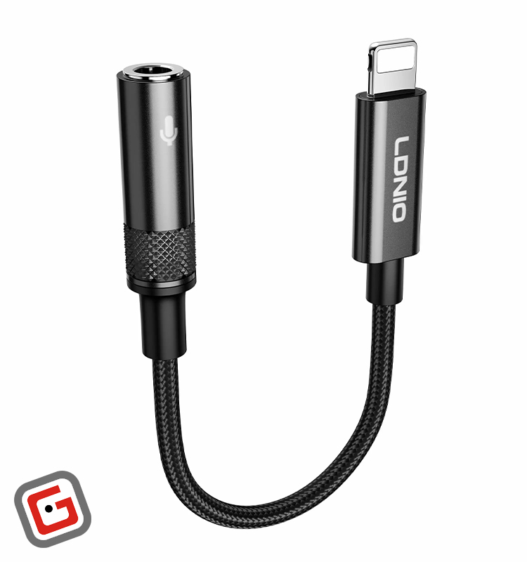 مبدل لایتنینگ به جک 3.5 میلی متری الدینیو مدل Ls-t80i