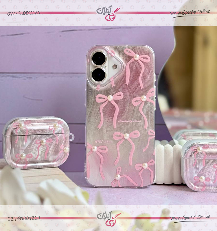 کاور ایرپاد روبان صورتی (کدa0249)