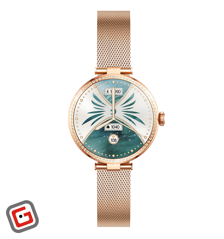 ساعت هوشمند گلوریمی مدل GL1 با رنگ طلایی از نمای رو‌به‌رو