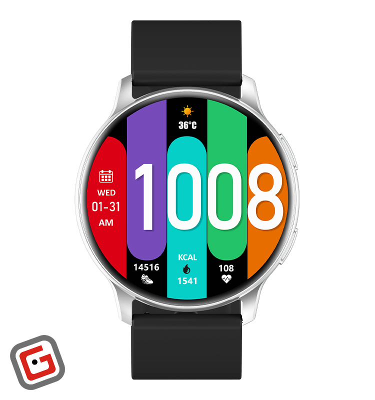 ساعت هوشمند گلوریمی مدل GR1  از نمای رو‌به‌رو