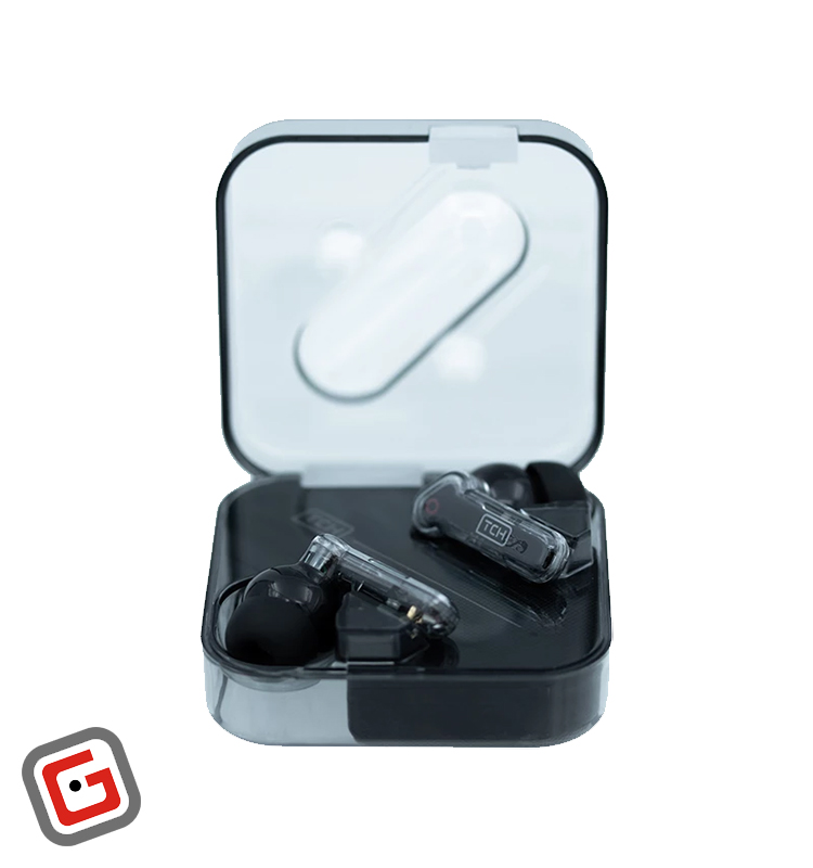 هندزفری بلوتوثی تی‌سی‌اچ مدل N23 رنگ مشکی در نمای باز