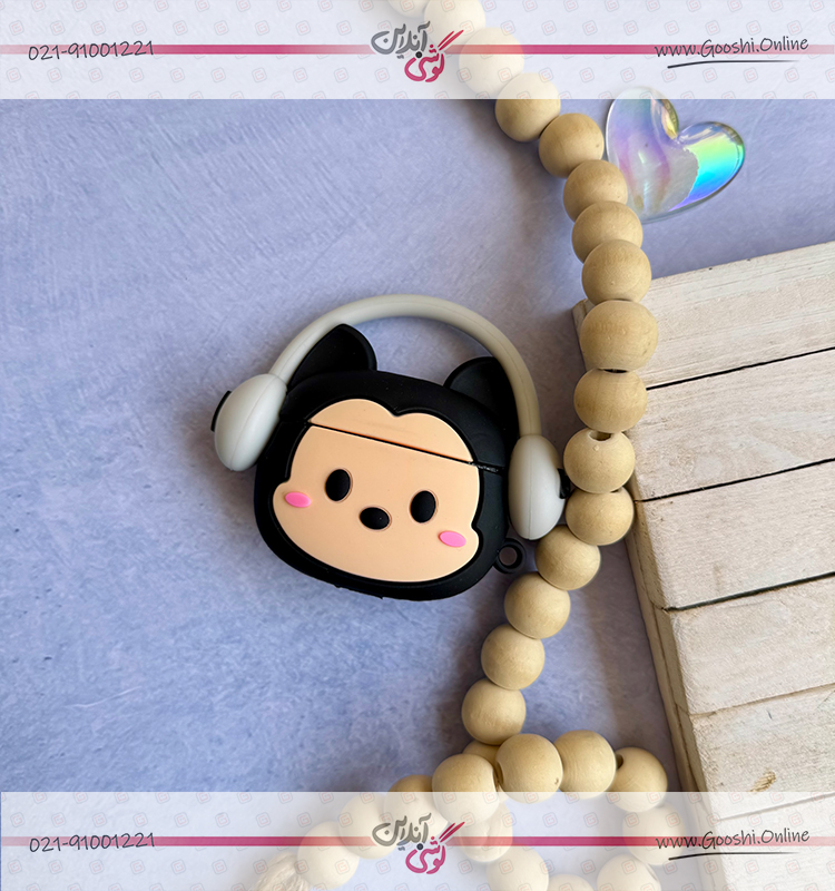 کاور ایرپاد سیلیکونی میکی و مینی هدفون دار (کدa0210)