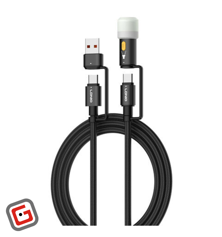 کابل شارژ 65 وات 4 در 1 الدینیو مدل Lc 17