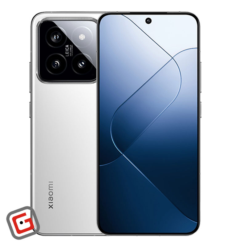 گوشی موبایل شیائومی 14 Pro 5G نقره‌ای از نمای پشت و جلو