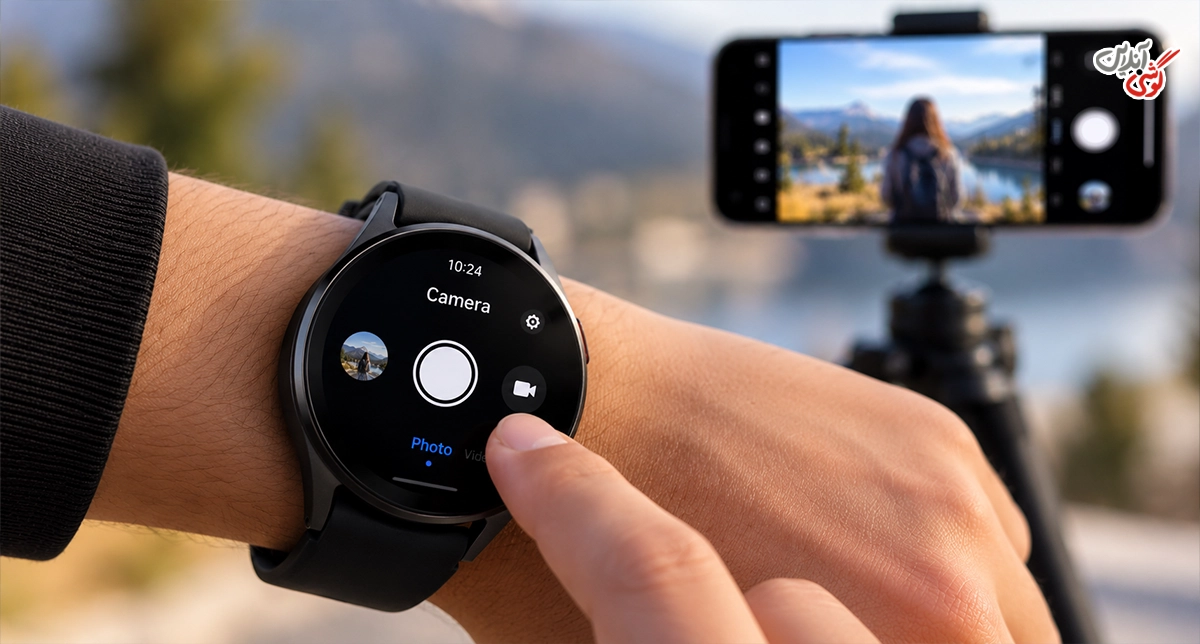 تصویری از گزینه Camera یا Remote Shutter روی نمایشگر ساعت شیائومی