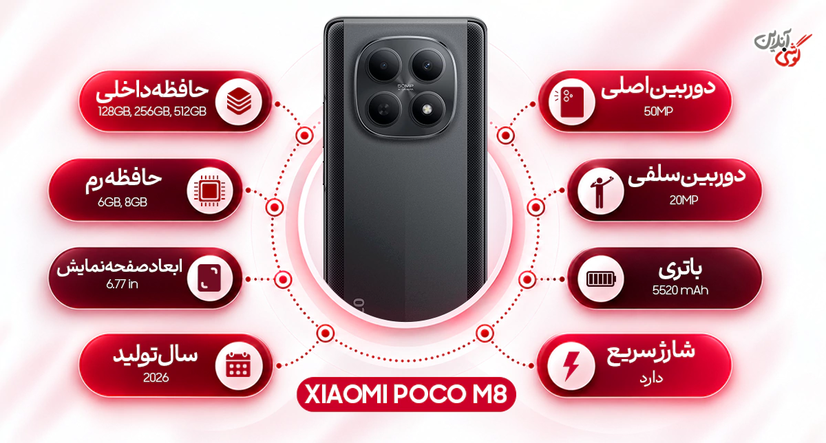 نقد و بررسی گوشی پوکو M8 5G ظرفیت 256 گیگابایت و رم 8 گیگابایت ریجسترشده