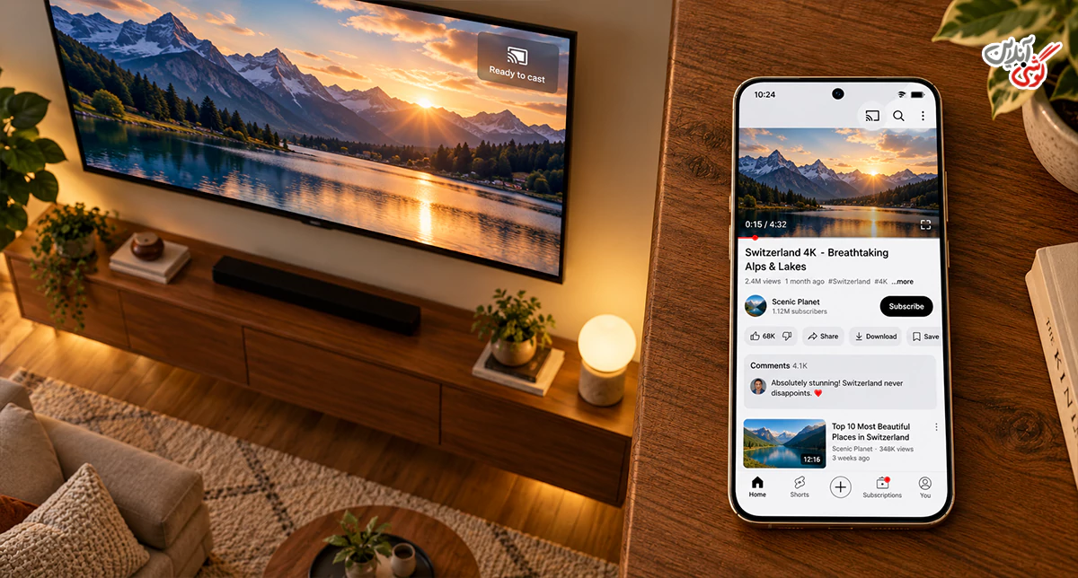 اتصال گوشی Honor به تلویزیون با Chromecast