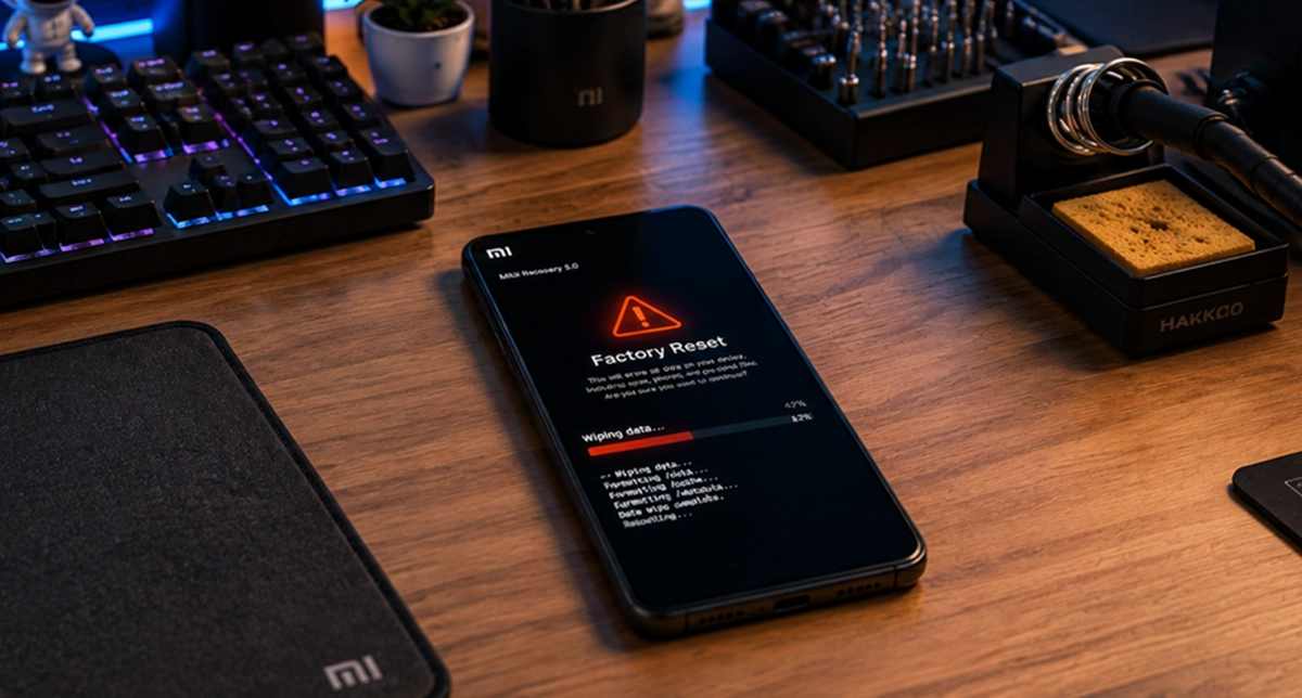 تصویری از صفحه Factory Reset یا «بازنشانی کارخانهای» گوشی شیائومی