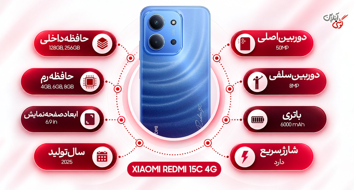 نقد و بررسی گوشی شیائومی Redmi 15C 4G ظرفیت 256 گیگابایت و رم 4 گیگابایت