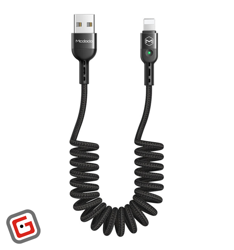 کابل شارژ فنری USB به Lightning مک دودو مدل CA-6410